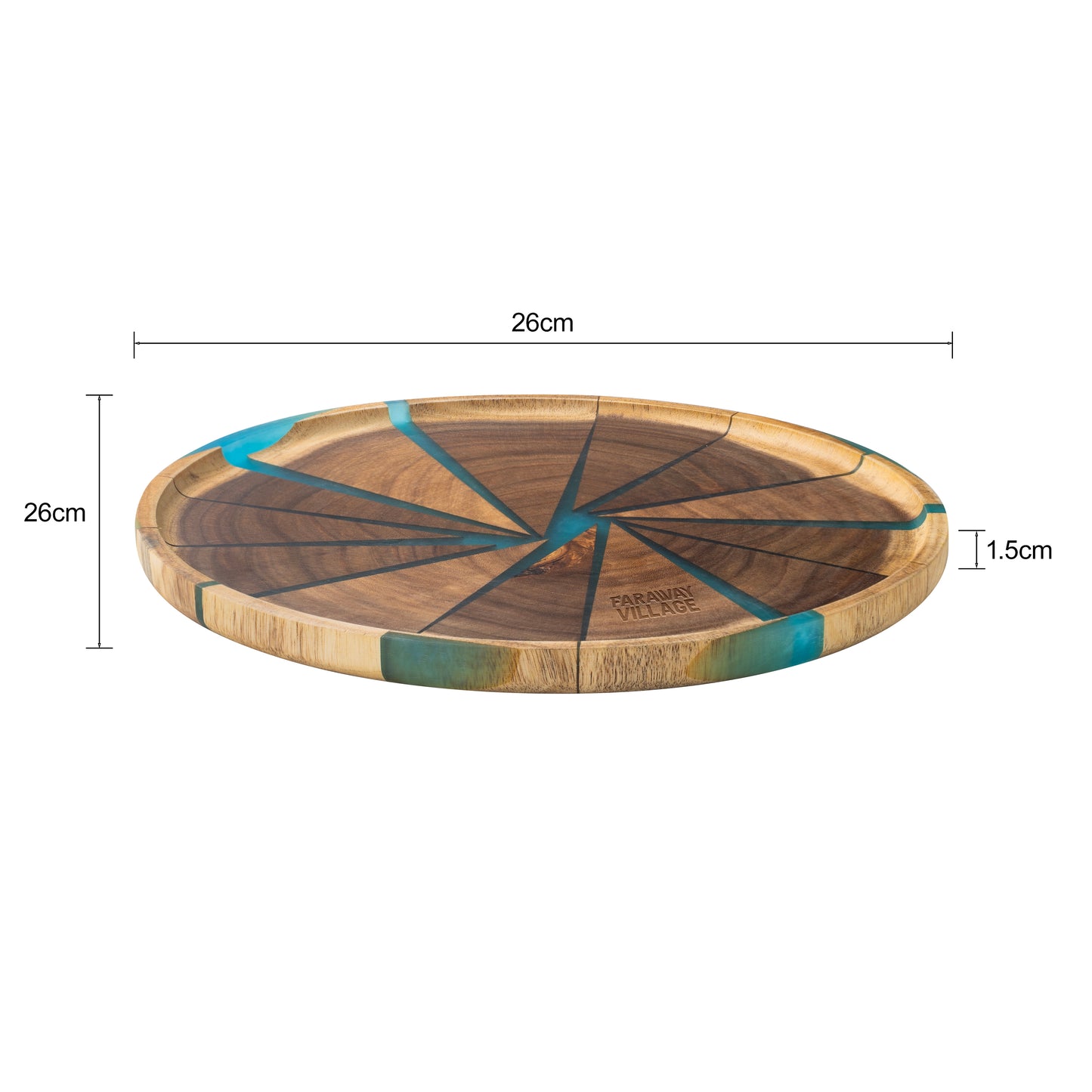 Aqua Burst Wooden Cutting Board