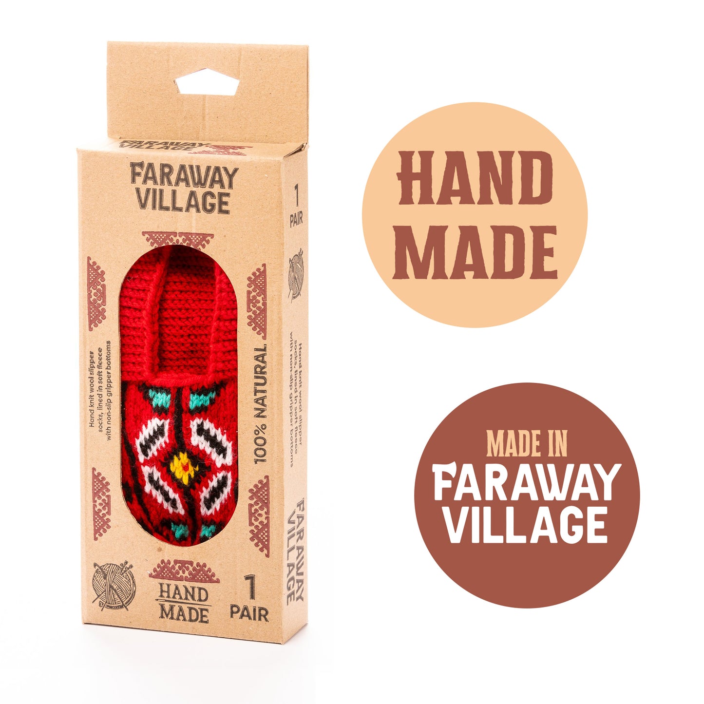 Handmade Socks Scarlet Daisies