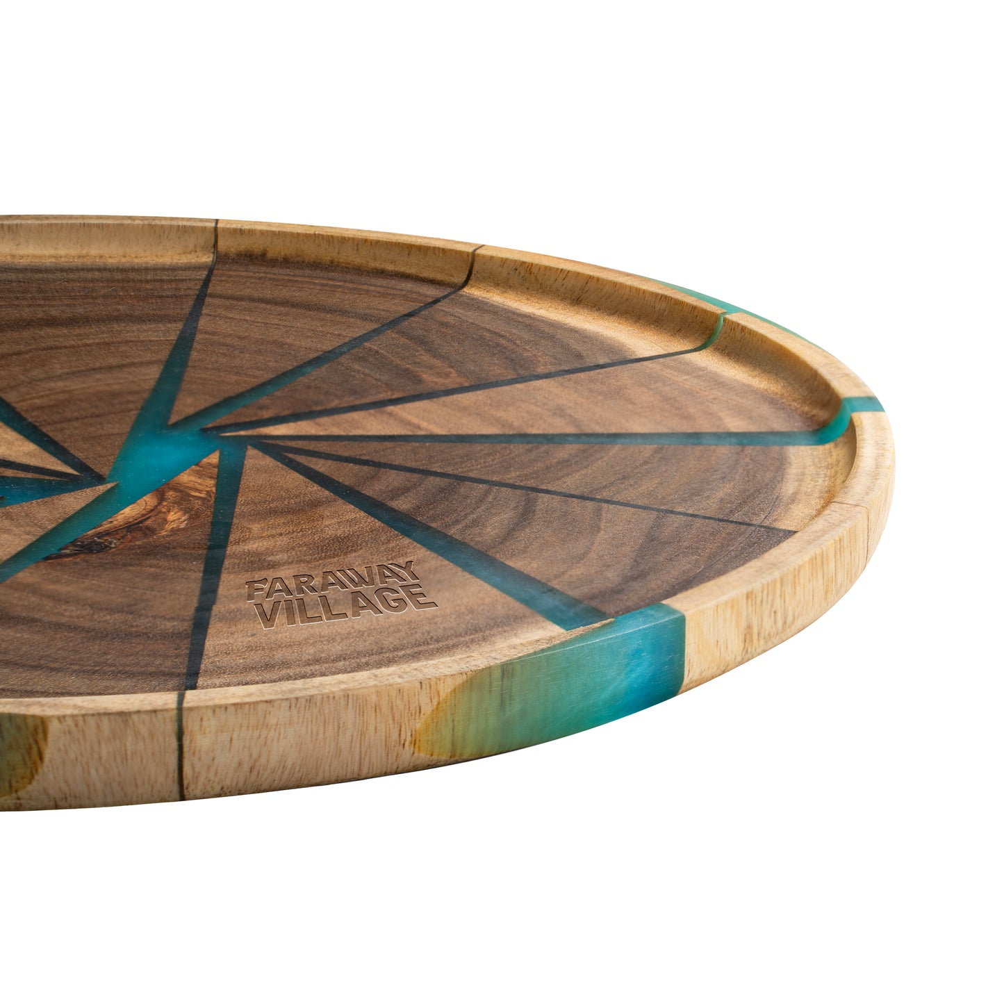 Aqua Burst Wooden Cutting Board