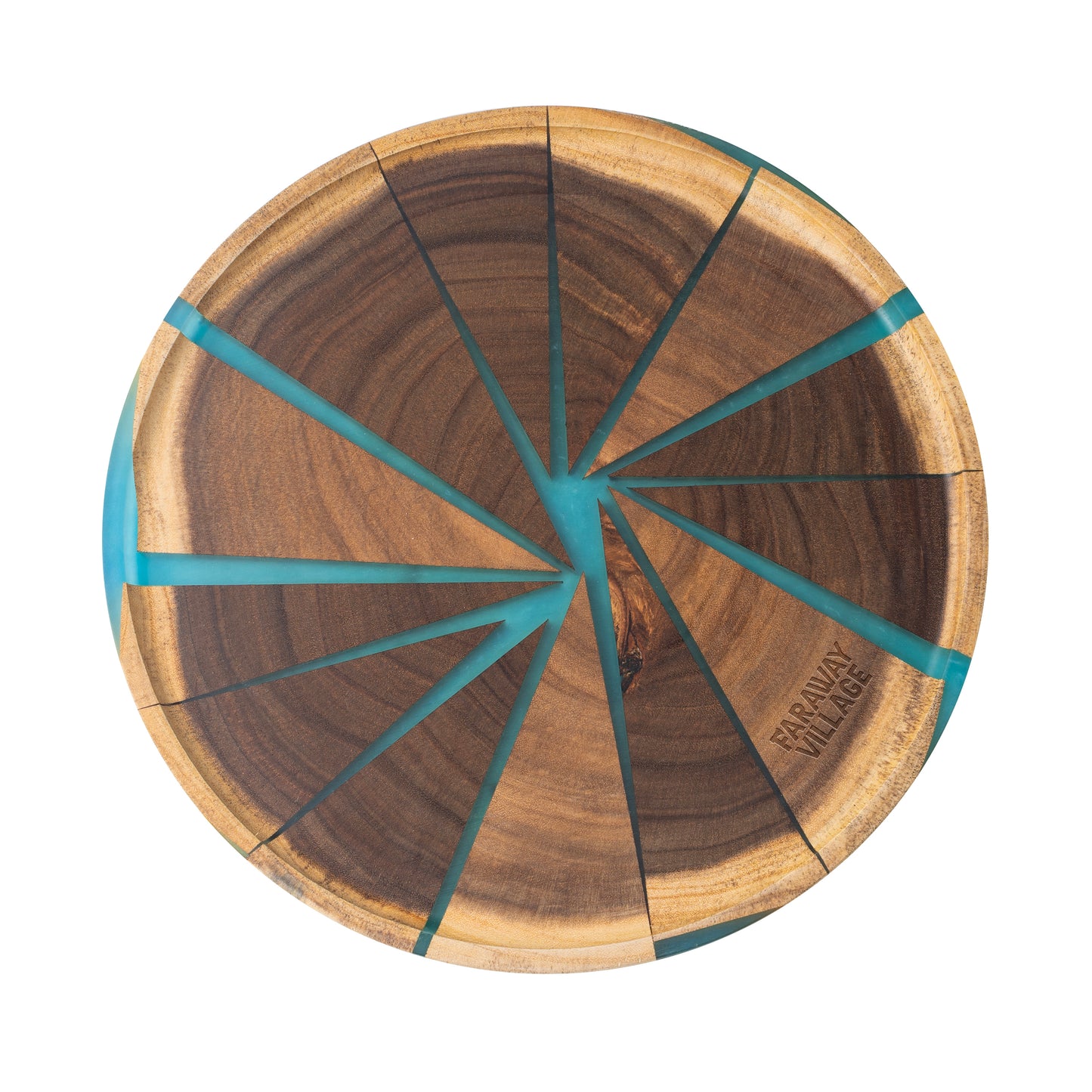 Aqua Burst Wooden Cutting Board