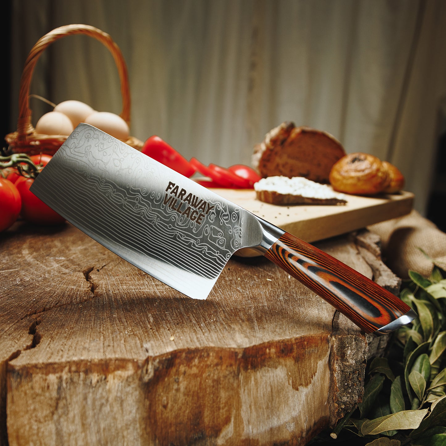 Damascus Cleaver knife