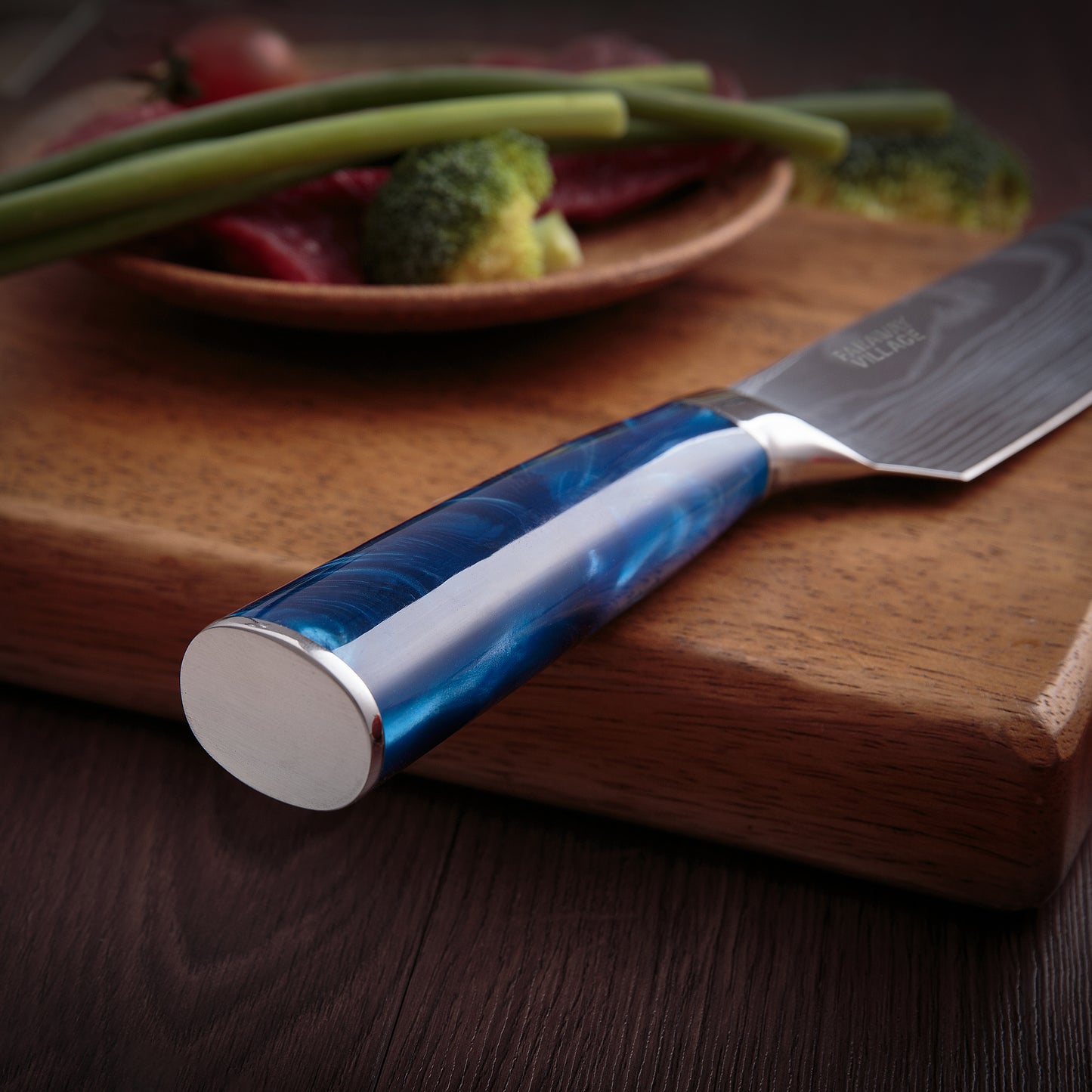 Small Damascus Chef Knife