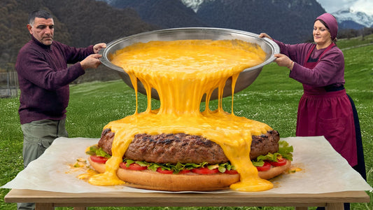 Traditional Azerbaijani Village Giant Burger