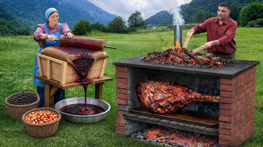 Slow-Roasted Leg of Beef in Wood-Fired Spiced Berry Marinade & Artisanal Spiced Fruit Tea