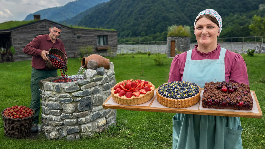 Rustic Alpine Summer Berry Tarts & Wood-Fired Fruit Jams