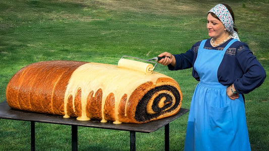 Village Feast: Poppy Seed Cherry Roll & Sesame Crusted Grilled Chicken