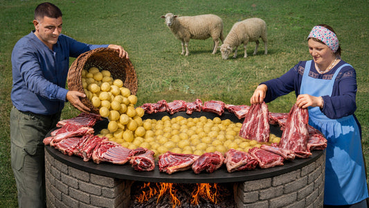 Mountain Beef Stew with Golden Fried Potatoes