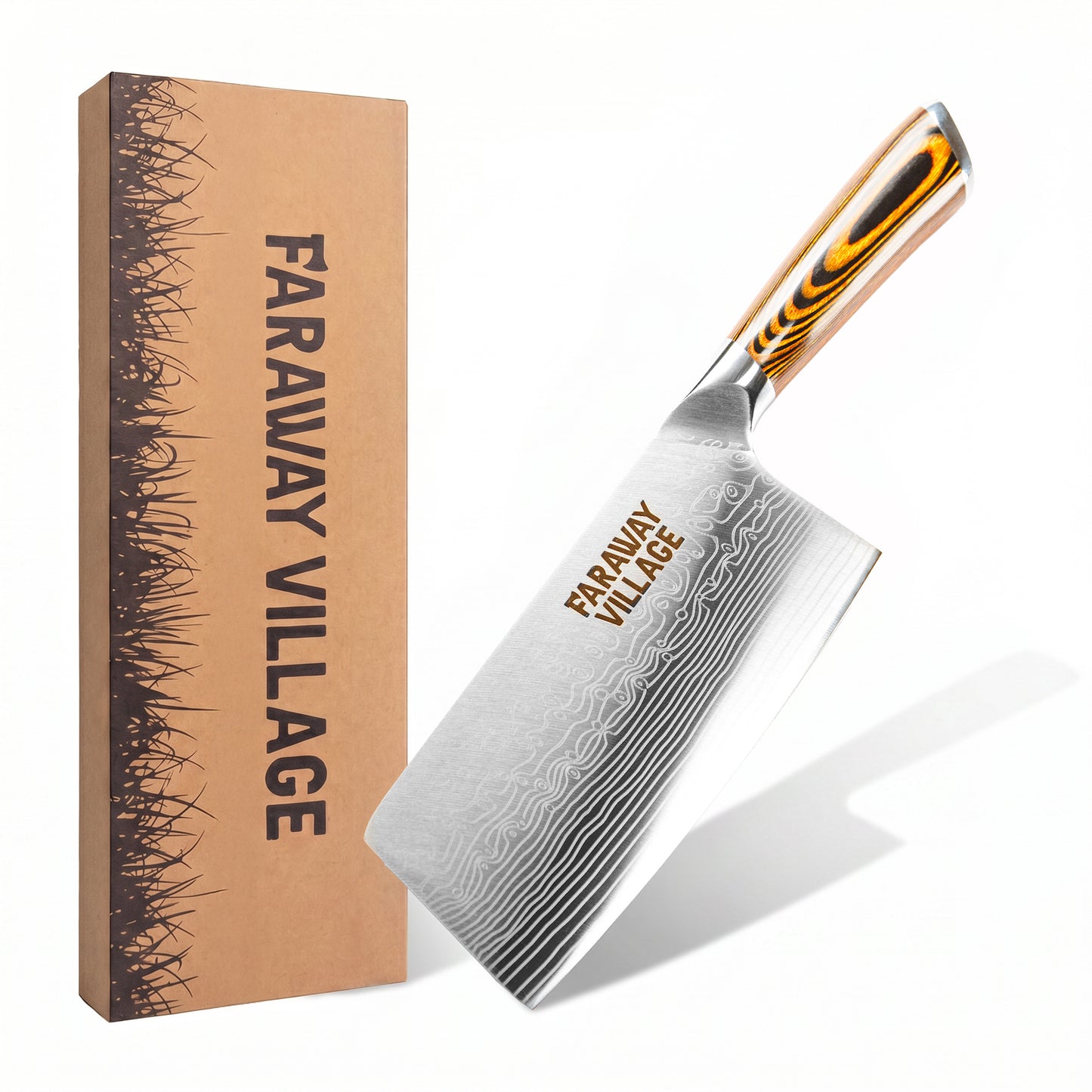 Damascus Cleaver Knife
