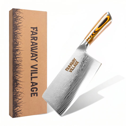 Damascus Cleaver Knife