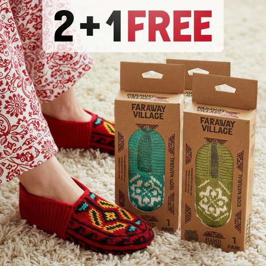 Traditional Hand-Knitted Azerbaijani Socks “Jorab” — 3-Pack (Buy 2 Get 1 FREE) - Bundle