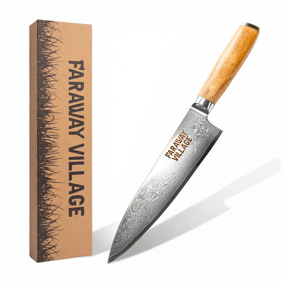 Premium European Zebra Damascus Chef Knife