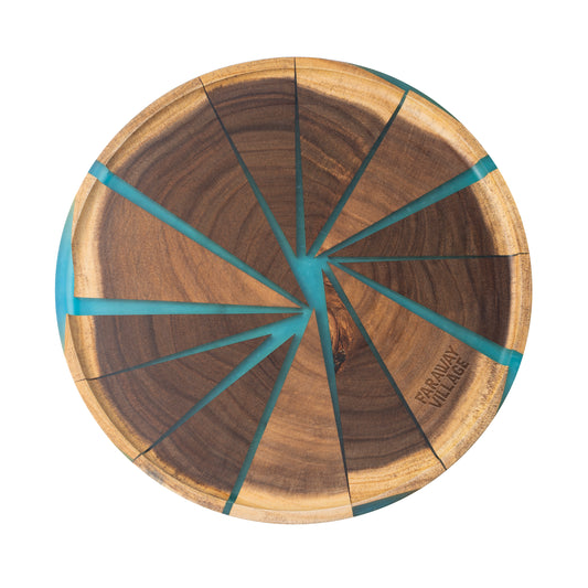 Aqua Burst Wooden Cutting Board