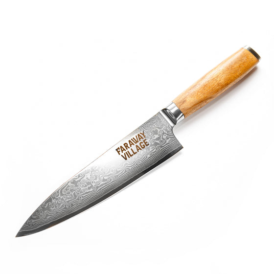 Premium European Zebra Damascus Chef Knife