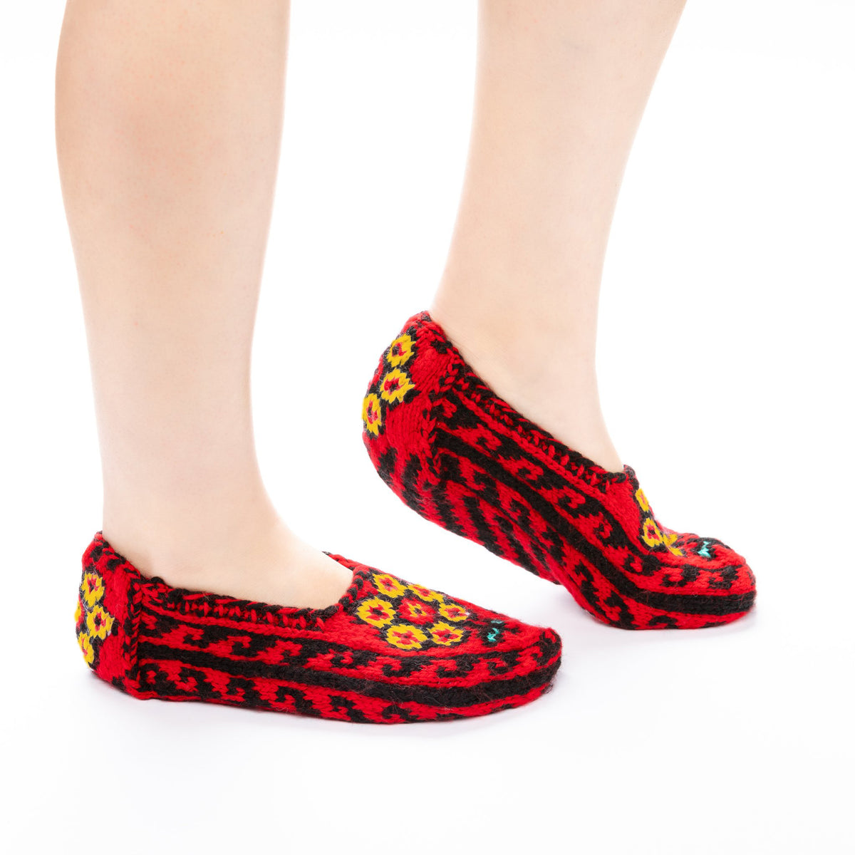 Handmade Socks Scarlet Sunflower