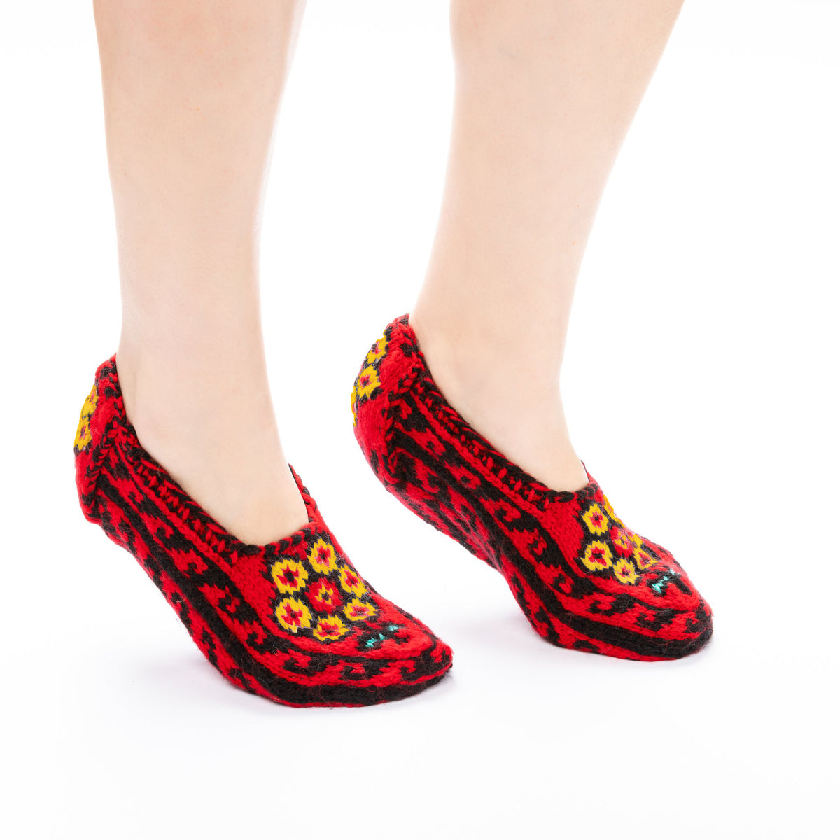 Handmade Socks Scarlet Sunflower