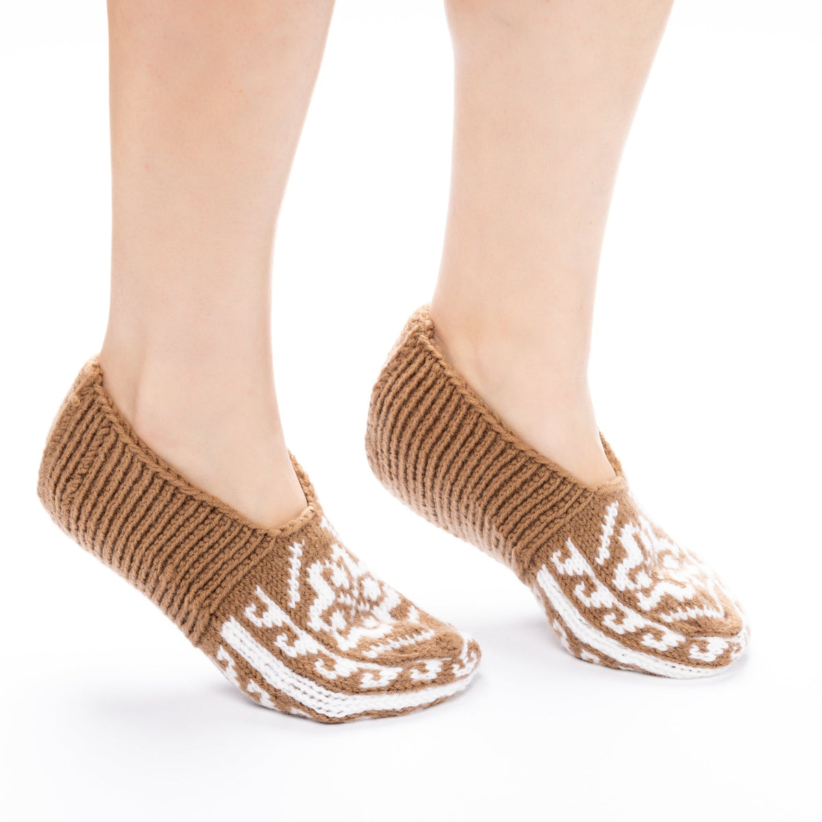 Handmade Socks Light-Brown Snowdrop