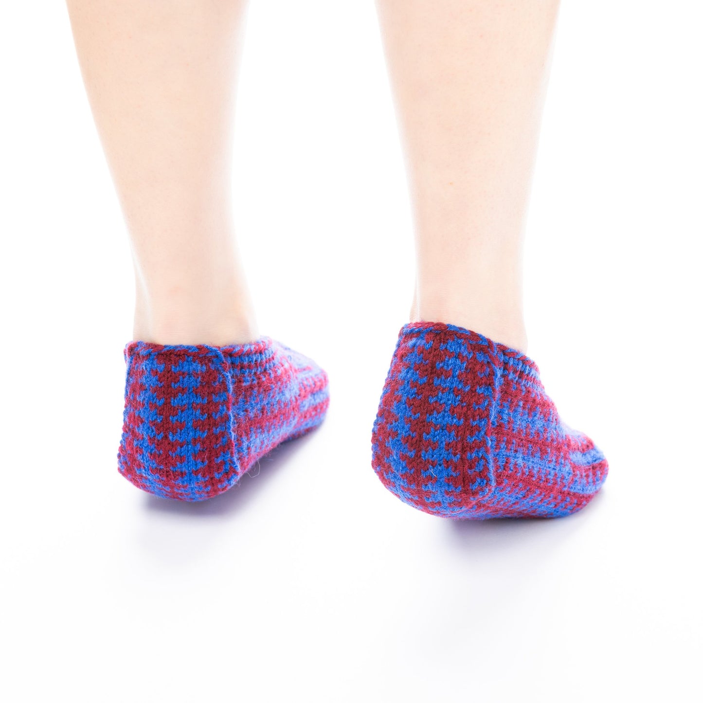 Handmade Socks Red and Blue