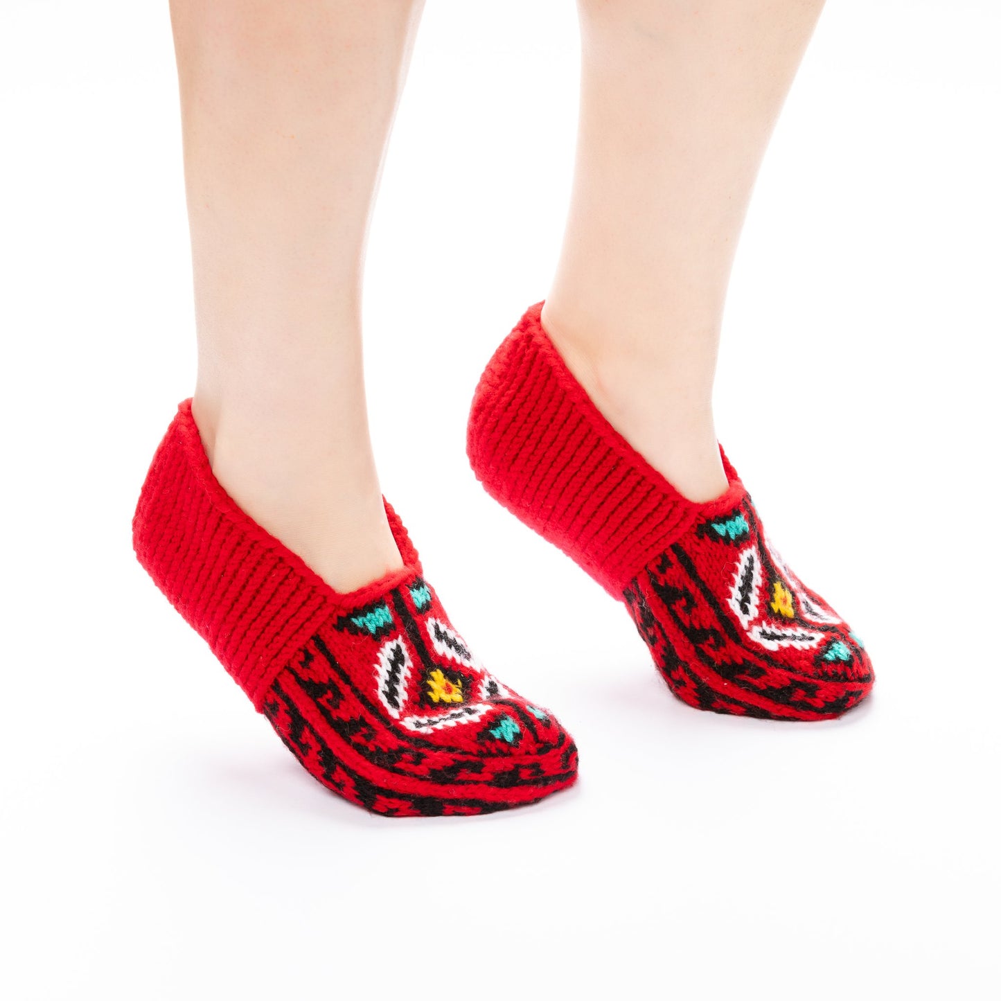 Handmade Socks Scarlet Daisies