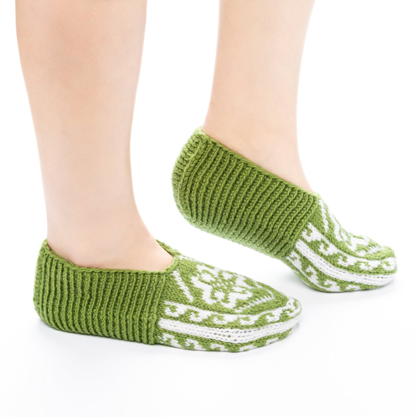 Handmade Socks Light-Green Snowdrop