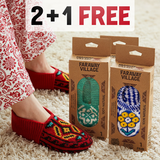 Traditional Hand-Knitted Azerbaijani Socks “Jorab” — 3-Pack (Buy 2 Get 1 FREE) - Bundle