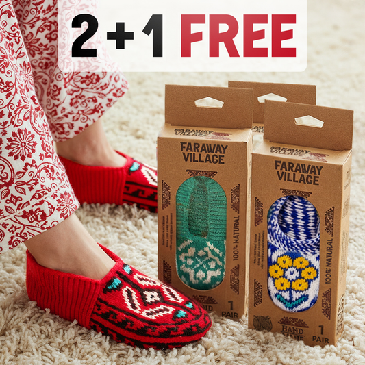 Traditional Hand-Knitted Azerbaijani Socks “Jorab” — 3-Pack (Buy 2 Get 1 FREE) - Bundle